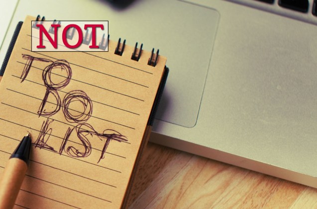 A to-do list and a laptop